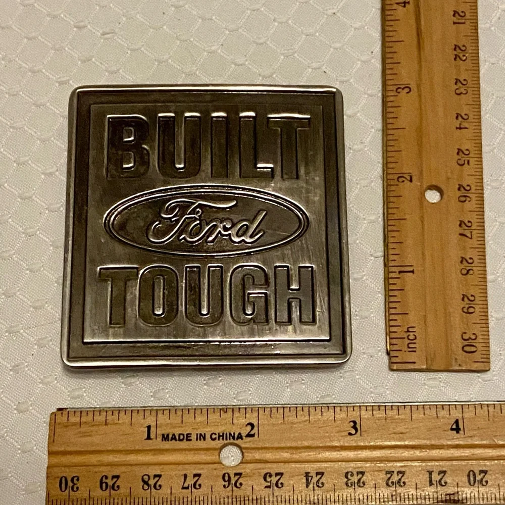Ford Metallic Belt Buckle - Built Tough Design